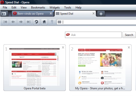 SpeedDial do Opera