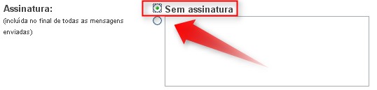 Desabilitar a assinatura