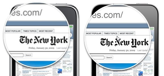 Comparação entre um display comum e o Retina Display, do iPhone 4 Comparação entre um display comum e o Retina Display, do iPhone 4