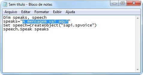 Bloco de notas windows 7 formato