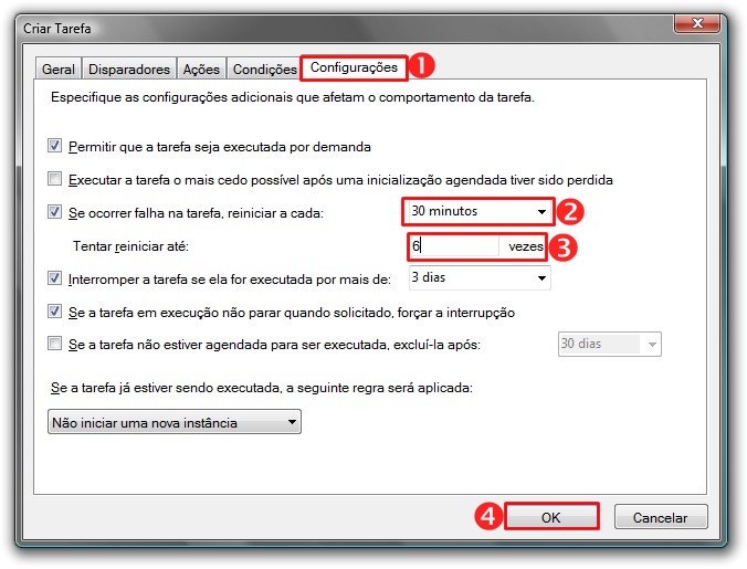 Configurações finais Configurações finais