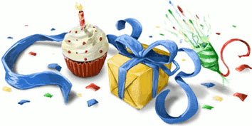 Imagem de: Google exibe um doodle especial no dia de seu aniversário