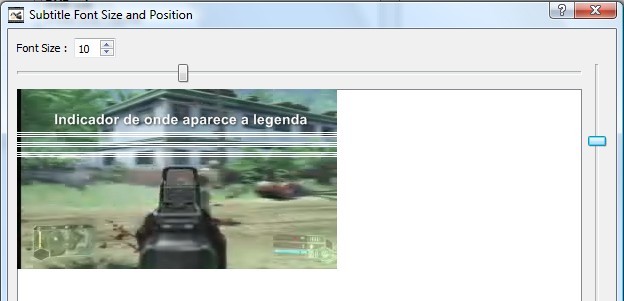 Posição da legenda