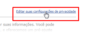 Proteja a sua conta com as configurações de privacidade