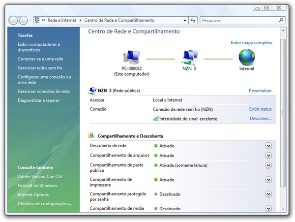 Compartilhamento De Rede No Windows Vista