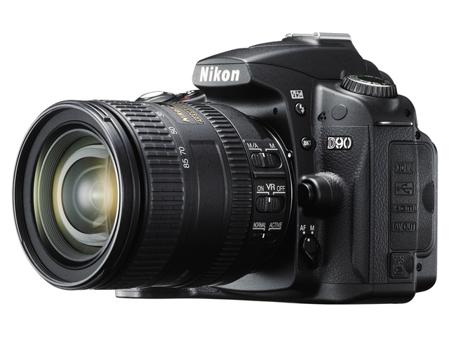 Exemplo de câmera dSLR da Nikon Exemplo de câmera dSLR da Nikon