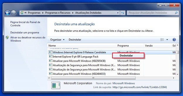 atualizar explorer 8 para 9