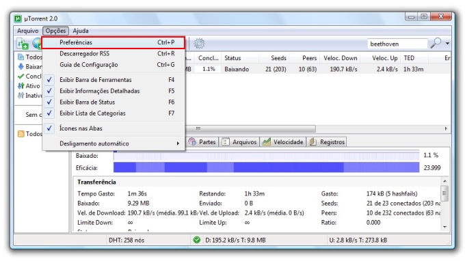 Definindo como padrão.