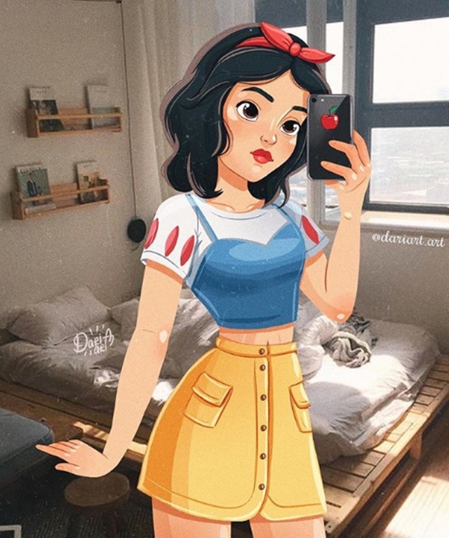 Imagem de: Como seriam as princesas da Disney se vivessem nos dias de hoje