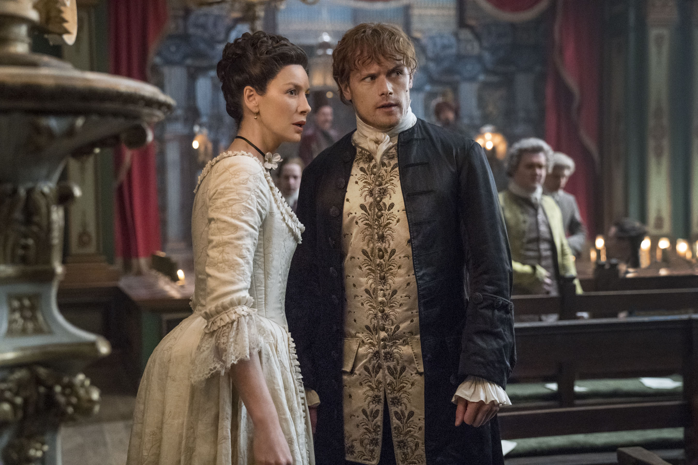 Imagem de: Outlander: reencontro e conspirações no trailer e fotos do episódio 4x08