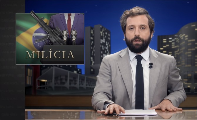Imagem de: Greg News ataca milícia: assista ao episódio de estreia da 3ª temporada