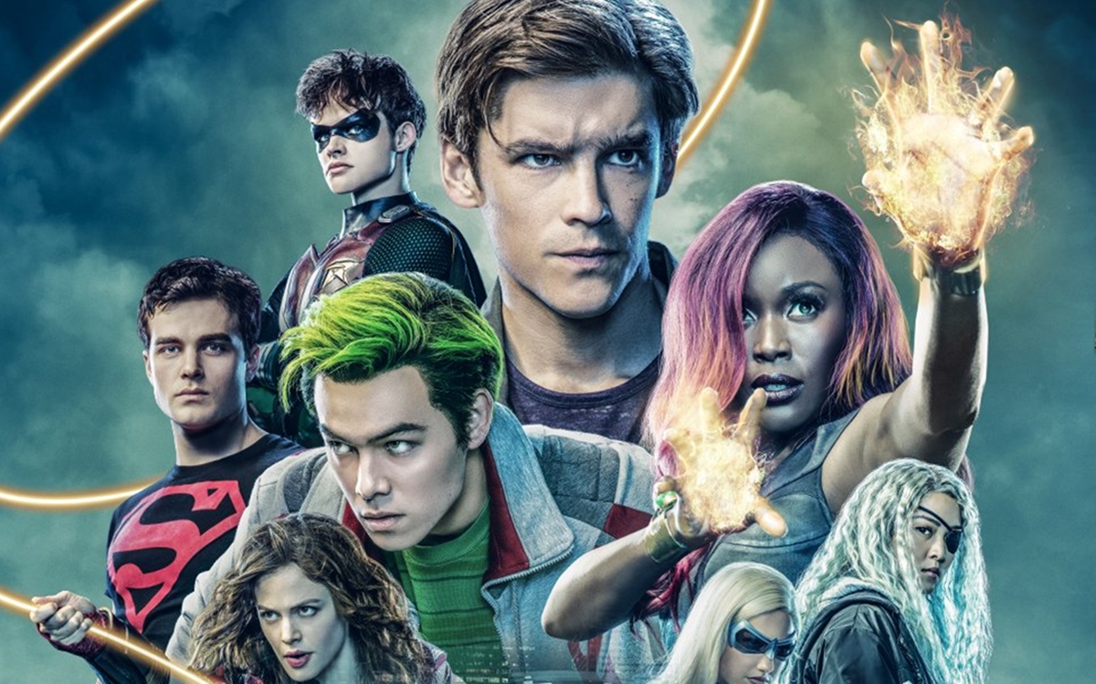 Imagem de: Titans: cartaz da 2ª temporada reúne equipe completa e o vilão Deathstroke
